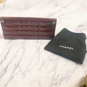 CHANEL Authentic Rare Deep Burgundy Patent Clutch